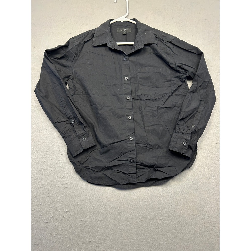 Banana Republic Shirt Cotton Black XS Womens